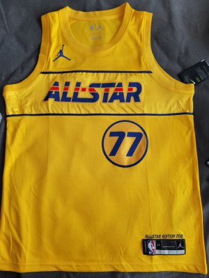 77 Doncic 2021 All star game jersey yellow